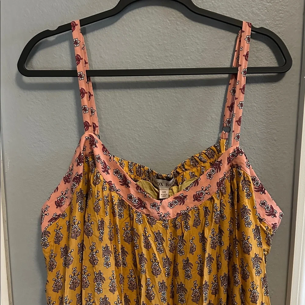 NWT Knox Rose Pink and Yellow Midi Dress - Picture 3 of 6